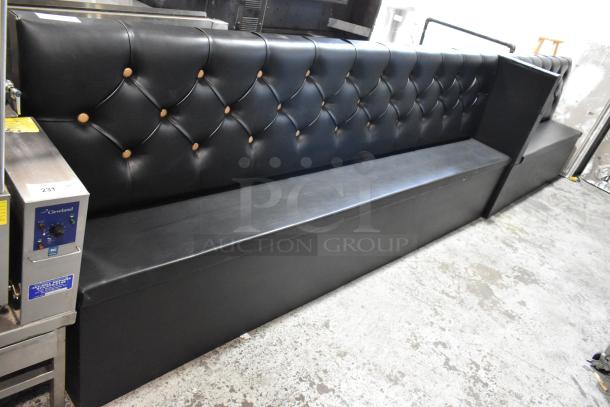 2 Black Single Sided Booth. Includes 112x19x42. 2 Times Your Bid! - Image 1 of 5