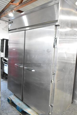 Continental DL2RI-SS Stainless Steel Commercial 2 Door Roll In Rack Cooler. 115 Volts, 1 Phase.
