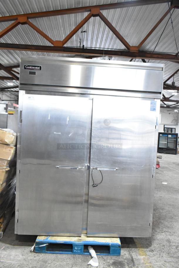 Continental DL2RI-SS Stainless Steel Commercial 2 Door Roll In Rack Cooler. 115 Volts, 1 Phase. Tested and Working! - Image 1 of 6