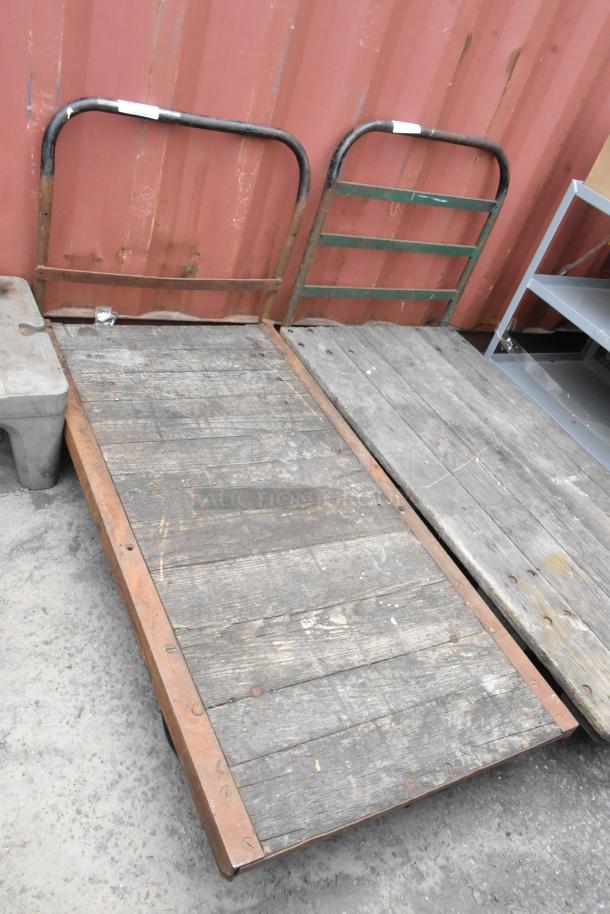Flat Cart on Commercial Casters. - Image 1 of 5