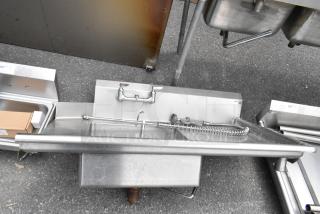 Stainless Steel Single Bay Right Side Dirty Side Dishwasher Table. No Legs.