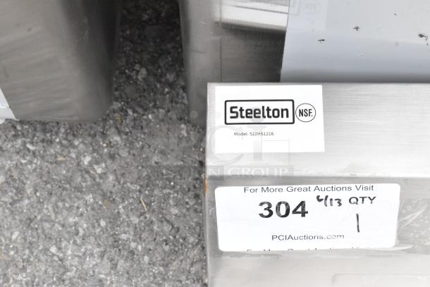 BRAND NEW SCRATCH AND DENT! Steelton 522HS1216 12" x 16" Wall Mounted Hand Sink with Gooseneck Faucet - Image 5 of 5