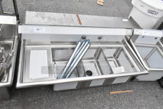 BRAND NEW SCRATCH AND DENT! KoolMore SC121610-12L3 12x16x10 Left 3-Compartment Stainless Steel Kitchen Sink.