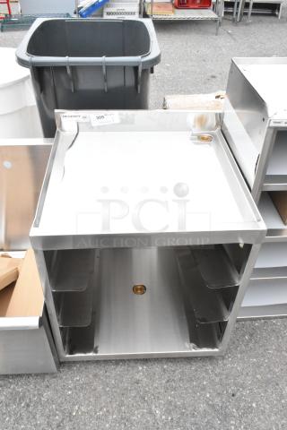BRAND NEW SCRATCH AND DENT! Regency 600GRSU2324C Stainless Steel Corrugated Top Glass Rack Storage Unit - 23" x 24"