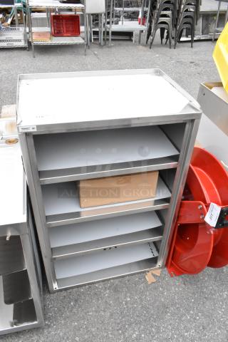 BRAND NEW SCRATCH AND DENT! Regency 600CT5S1624E 16" x 24" Five Shelf 18-Gauge 304 Stainless Steel Utility Cart with Enclosed Base and Open Front