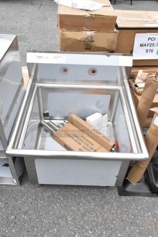 BRAND NEW SCRATCH AND DENT! Regency 600S12424 Stainless Steel Single Bay Sink. No Legs.