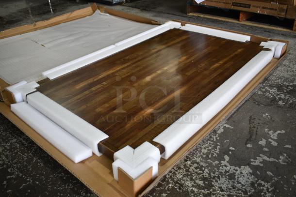 12 BRAND NEW SCRATCH AND DENT! Lancaster Table & Seating 3493048BBVIN 30" x 48" Rectangular Wood Butcher Block Table Top with Vintage Finish. 12 Times Your Bid! - Image 5 of 7