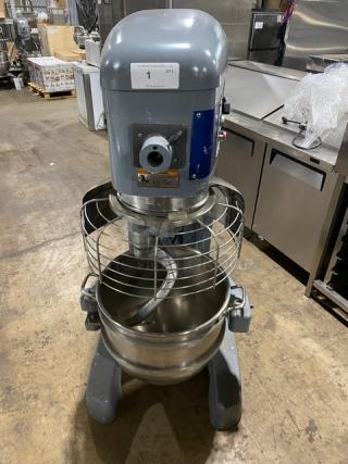 Hobart Legacy Series Commercial Heavy Duty Electric Powered 60 Qt. Planetary Mixer! With Stainless Steel Mixing Bowl & Bowl Guard! With Dough Hook Attachment! Model: HL661 SN: 31-1321-277! 200-240V 1/3 Phase!