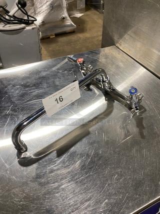 Commercial Stainless Steel Chrome Plated Hot & Cold Swing Spout Faucet!