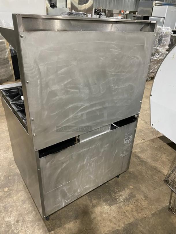 Southbend Commercial Stainless Steel Natural Gas Powered 6 Burner Range/Oven Combo! With Back Splash & Overhead Salamander Shelf! With Wired Oven Rack! Model: X436D SN: 02L38236! On Legs! Working When Removed! - Image 4 of 10