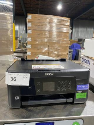 Epson XP-4105 Series Commercial Black Electric Powered Countertop Printer/Scanner! Energy Star Certified! Model: C636B SN: X6BR372281! 100-240V!