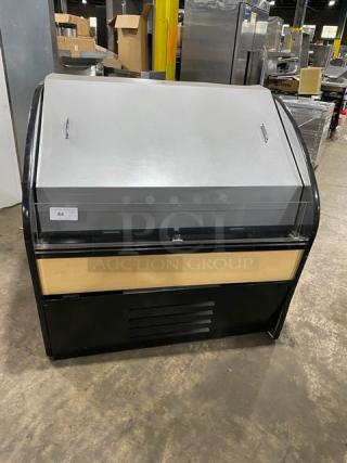 Structural Concepts Oasis Series Commercial Black Horizontal Refrigerated Open Grab-N-Go Self-Service Merchandiser Display Case! With Removable Handled Cover! Model: CO44R SN: 0346604 BS276923! 120V 1 Phase!