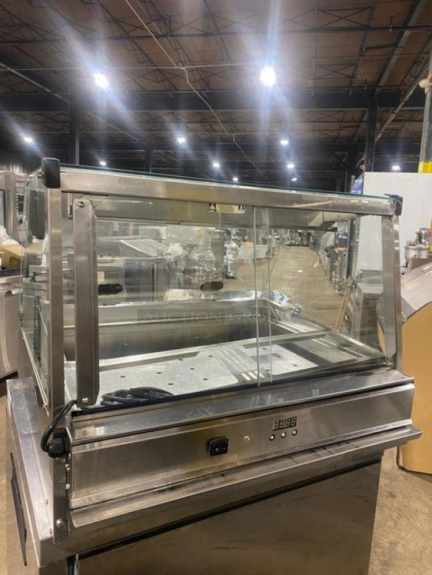Auntie Anne's Style Commercial Stainless Steel Electric Powered Countertop Heated Pretzel Merchandiser Display Showcase! With Rear Sliding Doors! - Image 3 of 8