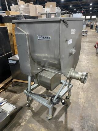 Hobart Commercial Heavy Duty Electric Powered Meat Mixer/Grinder! Model: 4346 SN: 11-111-291! 208V 3 Phase! On Casters! - Item #1186259