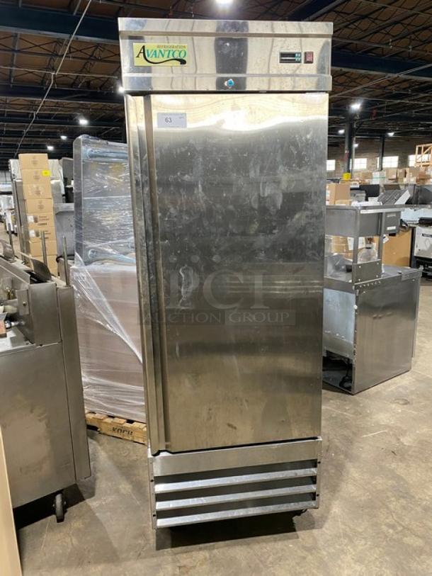 Avantco Commercial Stainless Steel Solid Single Door Reach In Freezer! Model: 178SS1FHC SN: 6101170218040245! 115V! On Casters! - Image 1 of 9