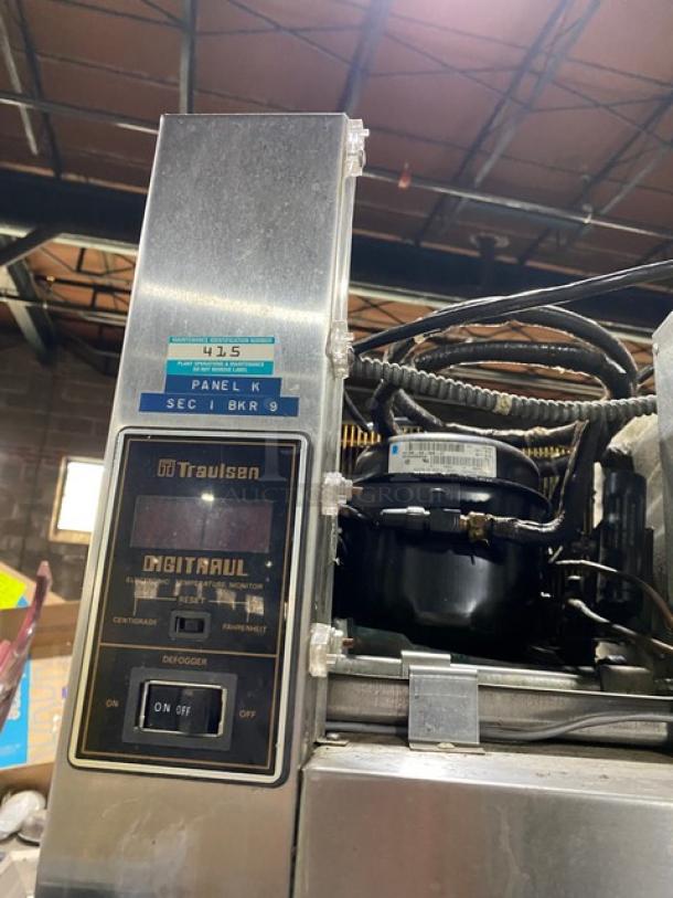 Traulsen Commercial Stainless Steel Single Section Half Door Reach In Refrigerator! With Built In Pan Slides! Model: AHT-1-32WUT SN: M9374206N! 115V 1 Phase! On Casters! - Image 8 of 9