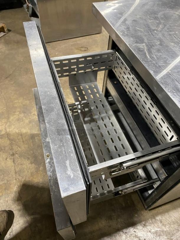 True Commercial Stainless Steel 2 Drawer Undercounter Worktop Refrigerator! Model: TUC-27D-2 SN: 7802121! 115V 1 Phase! On Casters! - Image 5 of 8