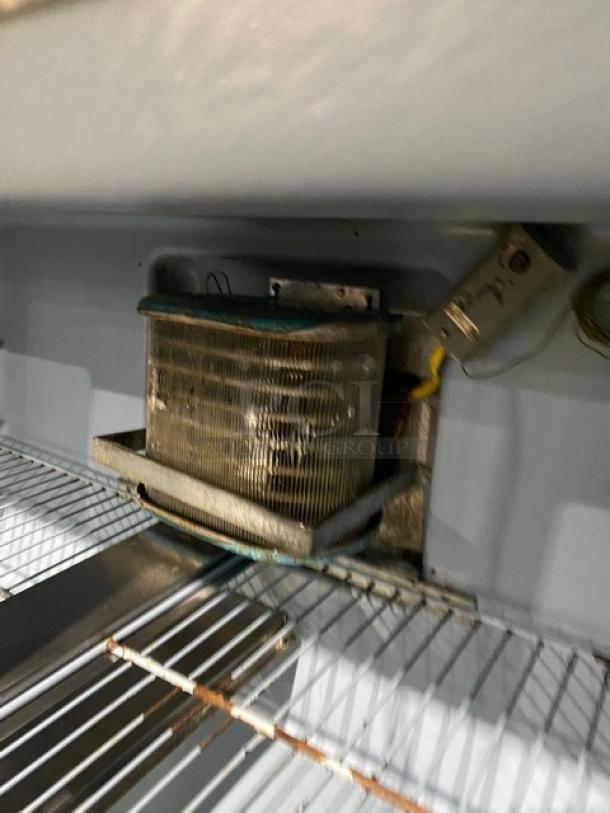 Commercial Stainless Steel 2 Door Worktop Refrigerator! With Up Turned Backsplash! With Poly Coated Wire Rack! On Casters! - Image 6 of 7