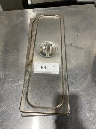 Lot Of Commercial Stainless Steel Hotel/Steamtable Pan Lid/Covers! ALL ONE MONEY!