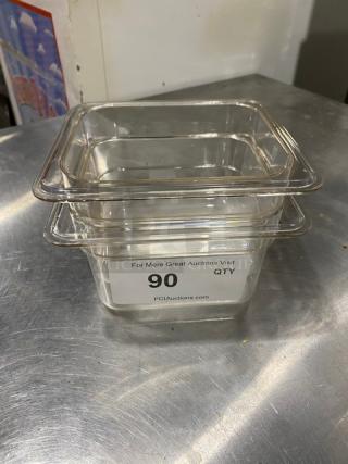 Winco Commercial Clear 1/6 Size 4” Deep Food Pan! Model: SP7604! ALL ONE MONEY!