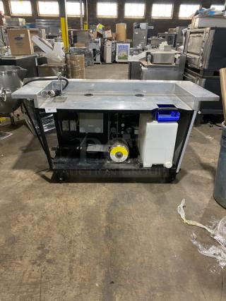 Custom Commercial Stainless Steel Portable Beverage Worktop Station! With Cup/Pitcher Rinser & Waterspout! With Built-In Pump! On Casters!
