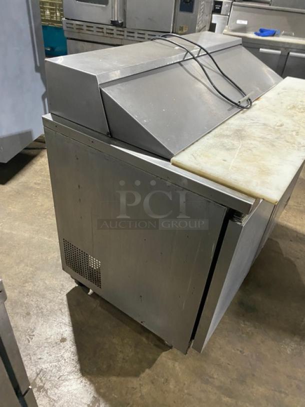 Fagor Commercial Stainless Steel 2 Door Refrigerated Bain Marie Style Mega Top Salad/Sandwich Prep Table! With Cutting Board! Model: FST-48-12 SN: 11100920M! 115V 1 Phase! On Casters! - Image 2 of 9