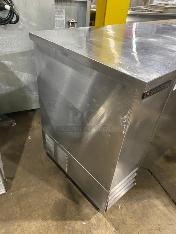 True Commercial Stainless Steel Solid 2 Door Refrigerated Bar Back Cooler! With Stainless Steel Worktop! With Poly Coated Wire Racks! Model: TBB-3-S SN: 6640829! 115V 1 Phase! - Image 2 of 9