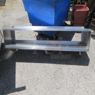 One Wall Mount Stainless Steel Dual Shelf. 48X12X19