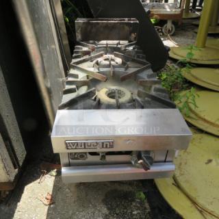 One Vulcan 2 Burner Tabletop Natural gas Range. 12X30X17