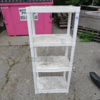 One Poly Shelf With 4 Shelves. 22X14X52