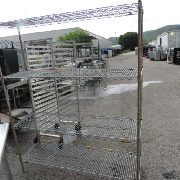 One Metro Shelf With 4 Shelves. 60X18X74 - Image 1 of 1