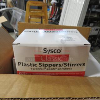 One Case Of 8,000 Ebony Sipper Straws.