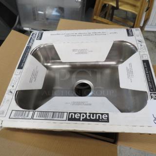 One NEW Neptune Stainless Steel Single Bowl Sink. 25X22X6 - Item #1190122