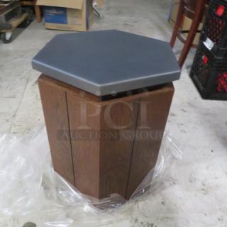 One NEW Occasional Hexagonal Table. 16X20