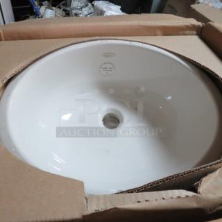 One NEW Porcelain Sottini 17 Inch Undermount Sink - Item #1190186