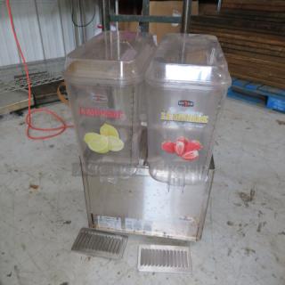 One WORKING Grindmaster Crathco Dual Beverage Dispenser.  #D25-3. 115 Volt.