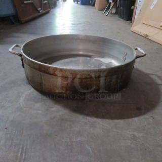 One Aluminum Braizier Pot. 20.5X5
