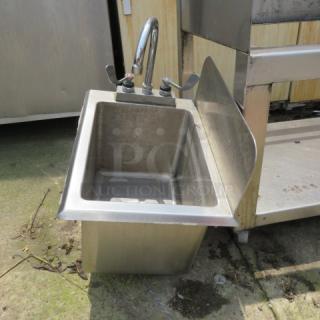 One SS Drop In Hand SInk With Right Side Splash. 13X19X24 - Item #1190254