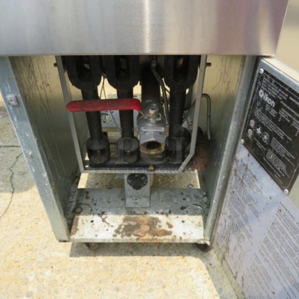 One IKON Natural Gas Deep Fryer On Casters.  Model# IGF-35/40. 15.5X30.5X44 - Image 2 of 2