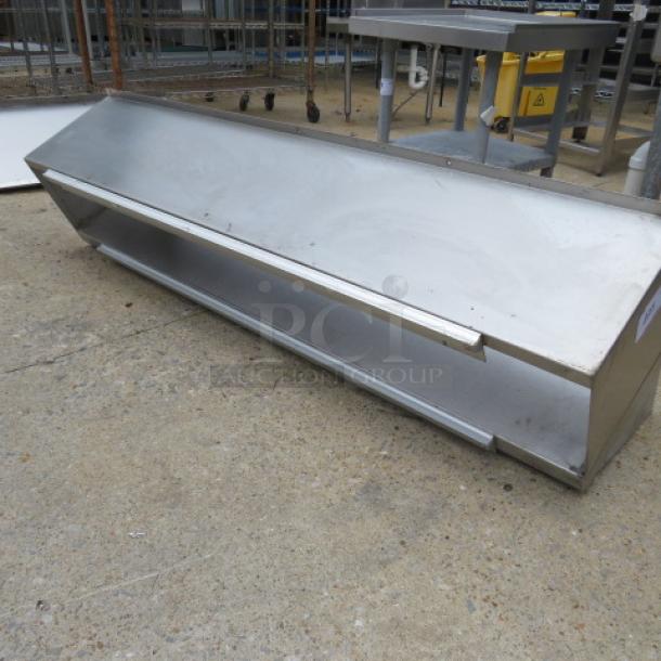 One Stainless Steel Dual Shelf With 2-48 Inch Ticket Rails. 60X13X19 - Image 1 of 1