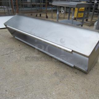 One Stainless Steel Dual Shelf With 2-48 Inch Ticket Rails. 60X13X19