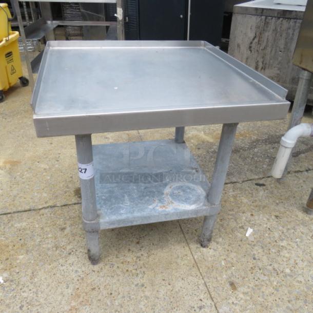 One Stainless Steel Equipment Table With Under Shelf. 24X24X25.5 - Image 1 of 1