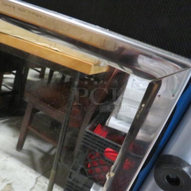 One Stainless Steel Framed Mirror. 36X24 - Image 2 of 2