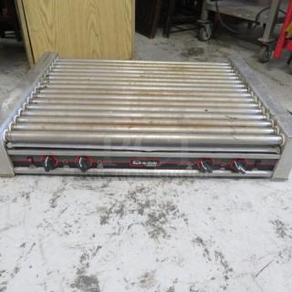 One Nemco Hot Dog Roller. 120 Volt. 2880 Watt. Model#8075. 36X26X7.  $2444.75.