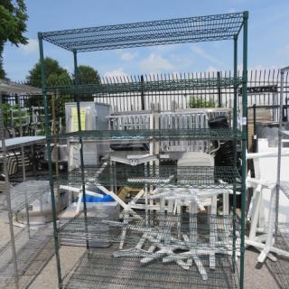 One Green Metro Shelf With 6 Shelves.  60X24X86