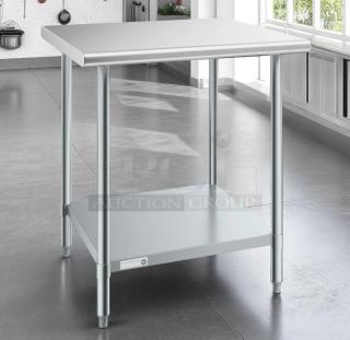 Excellent Condition Stainless Steel Work Table with Undershelf – 36" x 30" – Code BPT 62 – Fully Tested & Sturdy!