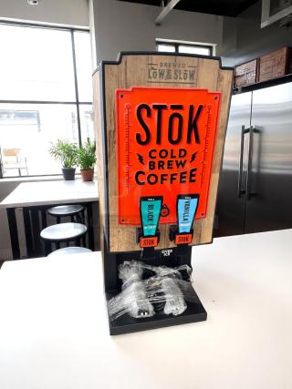 BRAND NEW STōK Cold Brew Coffee Dispenser – CreaMiser Model 230 – 110V – NSF Certified – Dual Flavor Taps (Black + Vanilla) - Item #1187815