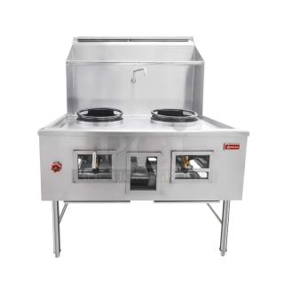 Good Condition – 2-Burner Chinese Wok Range – Westar Model C – 58" x 39" – Natural Gas – Fully Tested & Working!