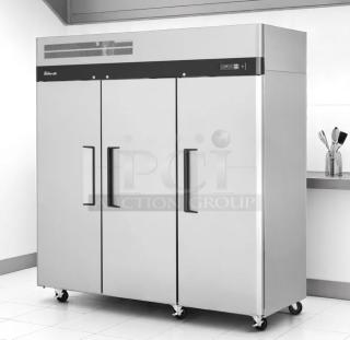 Excellent Condition Triple Door Reach-In Refrigerator – Turbo Air M3R72-3 – 82" – 115V – Fully Tested & Working!