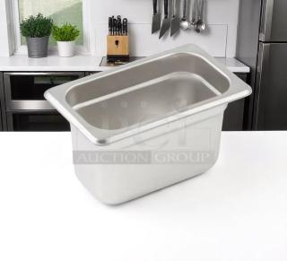 Lot of 10 Stainless Steel 1/9 Pans – Winco SPJL-904 – Used – Great Value!